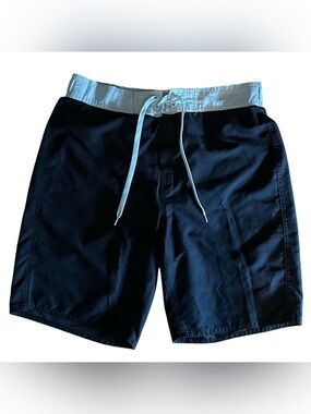 Joe Fresh Men’s Two-Tone Blue Swim Trunks Medium Modern Utility Gorpcore